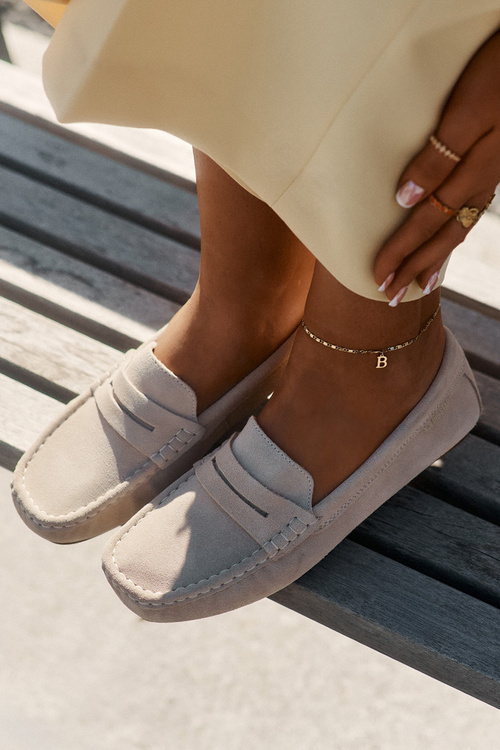 Semišové Dámské Mokasíny Big Star RR274947 Béžové