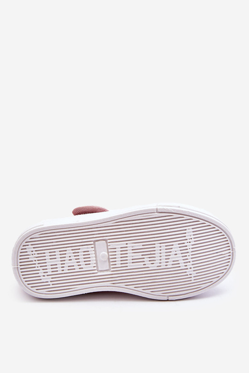 Detské baleríny na suchý zips v tlačenej ružovej selach