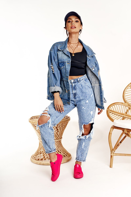 Dámské Klasické Nízké Tenisky BIG STAR AA274013 Fuchsie