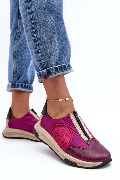 Kůže Dámské Sportovní Boty Maciejka 06296-15 Fuchsia