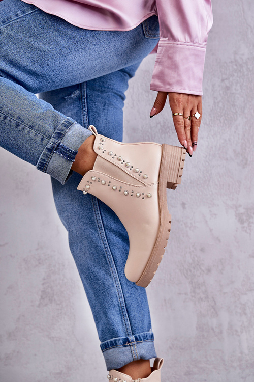 Béžové kožené topánky Ferra