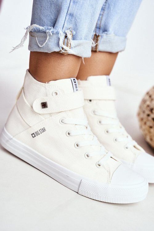 Dámské Vysoké Tenisky Big Star FF274579 Bile