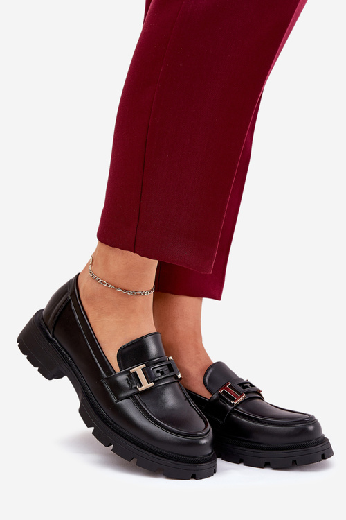 Dámske Mokasíny Z Eko Kože Čierne Lomnela