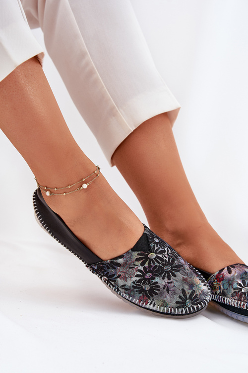 Kožené Baletky Se Vzorem Maciejka T1930-39 Černé