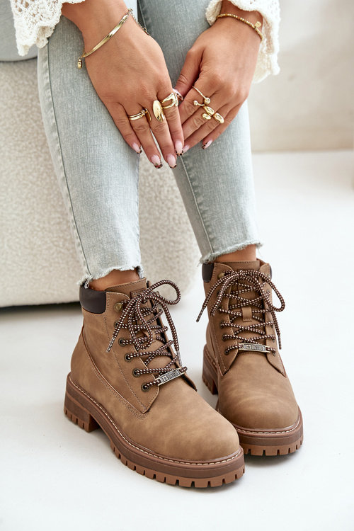 Dámske Zateplené Čižmy Big Star OO274A289 Hnedé