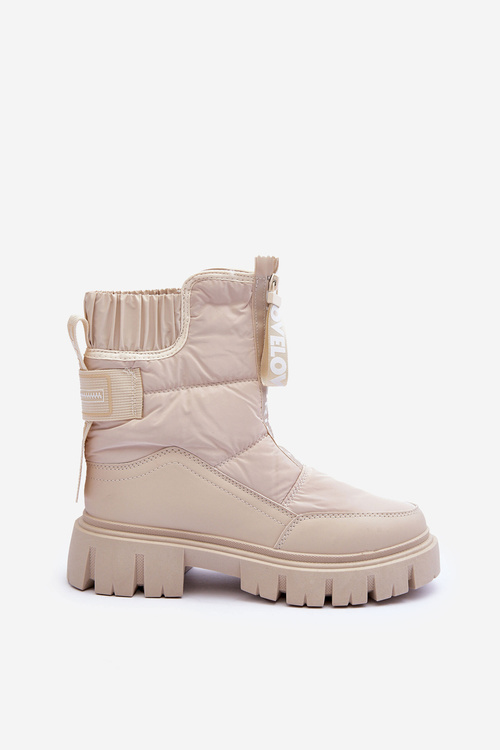 Vysoké snehové topánky izolované béžové freeoc