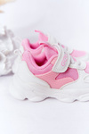 Detské športové topánky Biele a ružový cukor