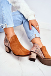 Dámské Kožené Boty Na Podpatku Maciejka Camel 04492-29
