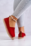 Espadrilky Na Pletené Podrážce Big Star HH274494 Červená