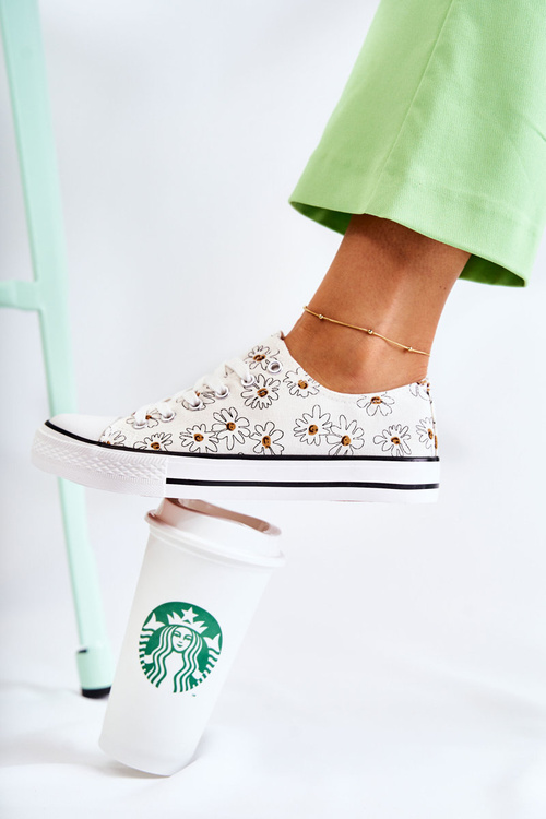 Dámské nízké tenisky s květinami Bile Janey