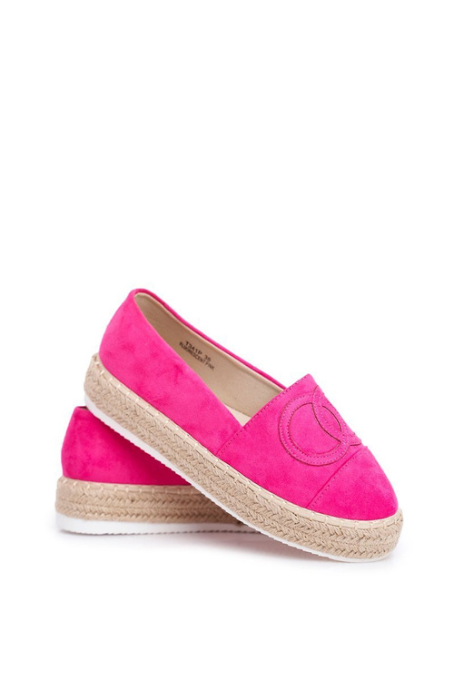 Dámske espadrilles husté ľanové podrážky fuchsia febi
