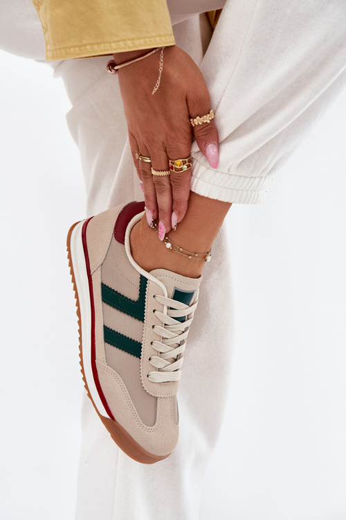 Nízké Dámské Tenisky Tmavě Béžové Rulaana