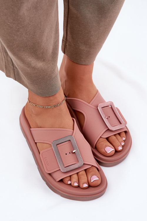 Voňavé dámske šľapky s ozdobnou prackou ZAXY RR285077 špinavá ružová