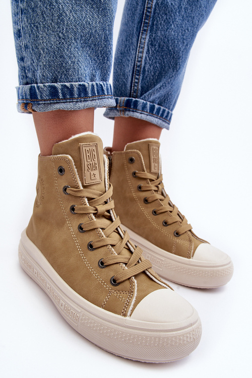 Dámské zipové boty s podšívkou Camel Big Star MM274026