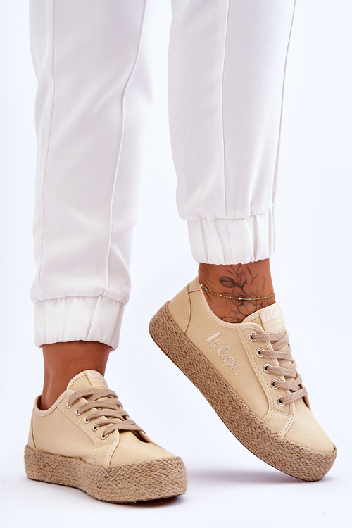 Módne tenisky s Lee Cooper LCW-23-31-1795L BRAID BEIGE