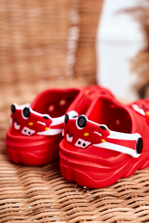 Detské papuče penové handry červené autá bruno