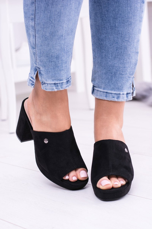 Černé Dámské Pantofle Elegante