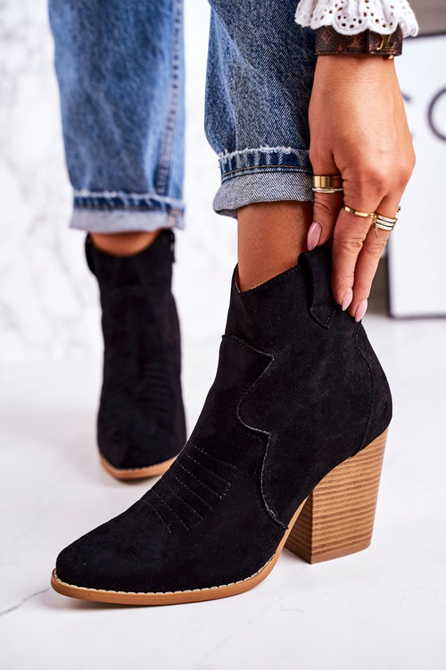 Dámske kovbojské izolované topánky na Čiernej Margaret Post