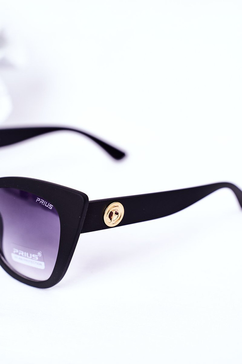 Dámské Sluneční Matné Brýle Cat Eye Černé Ombre