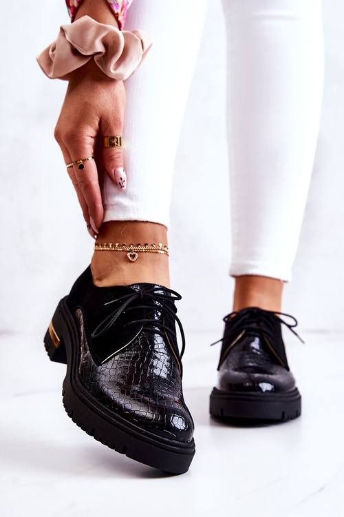 Dámské kožené kraťasy vázané černý Merevin