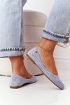 Suede Ballerinas Sergio Leone BL622 modrá