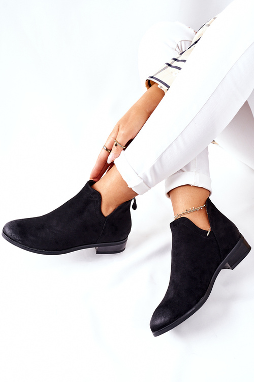 Dámské Semišové Zateplené Boty Cerne Joaliene