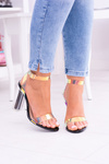 Lu Boo Black Sandals Transparent Mirage stojan