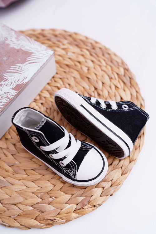 Dětské Vysoké Tenisky Černé Filemon