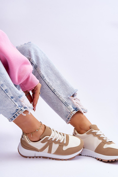 Dámska nízka športová topánka béžová elliot