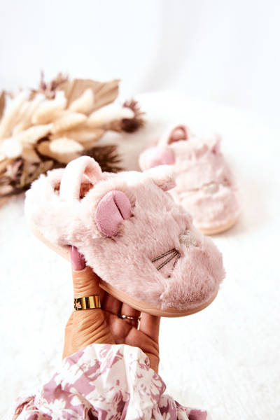 Dětské pantofle Cats With Ears Světle růžová Tammy