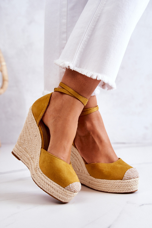 Espadrilles na bunde žltej nemeiry