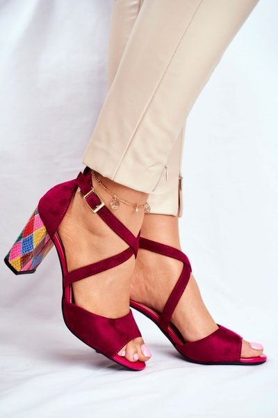 Dámske sandále na Sergio Leone Fuksja SK865 Post