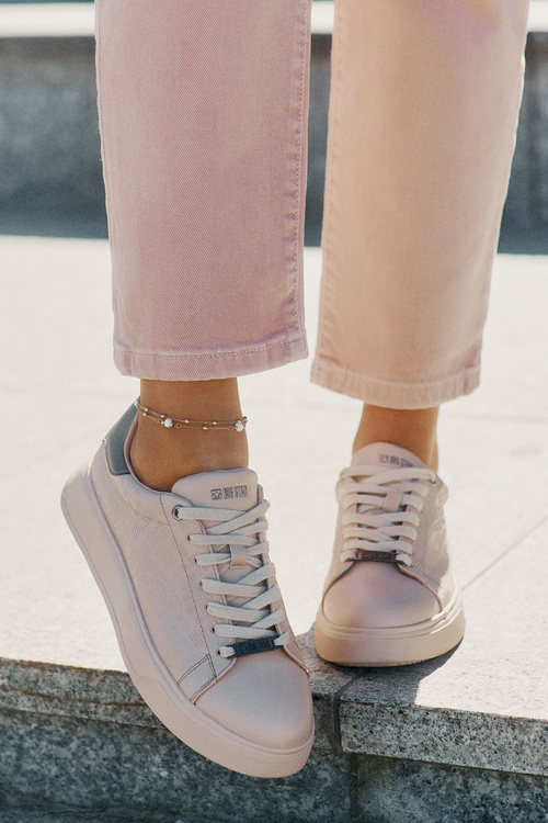 Dámské Tenisky Z Eko Kůže Big Star RR274259 Béžové