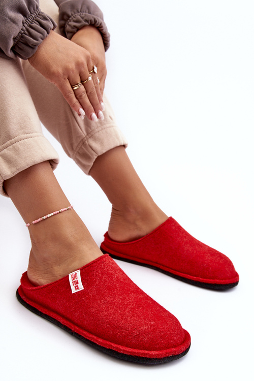 Červené Klasické Dámské Papuče Big Star KK276012