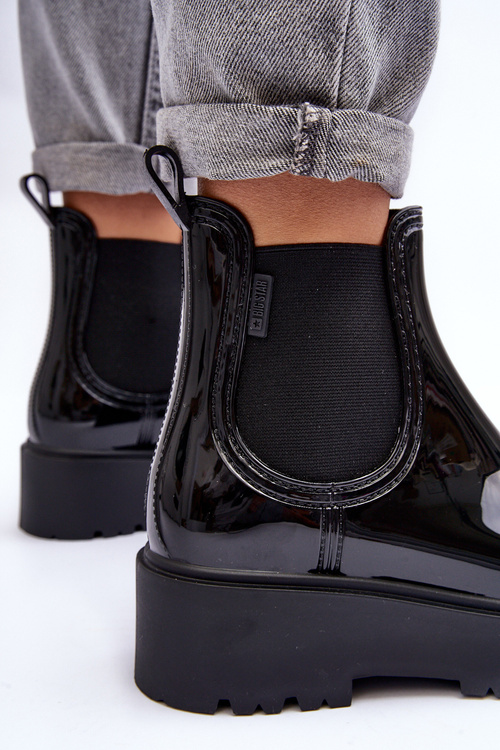 Lakované Kalhoty Boty Na Platformě Big Star MM274395 Černé