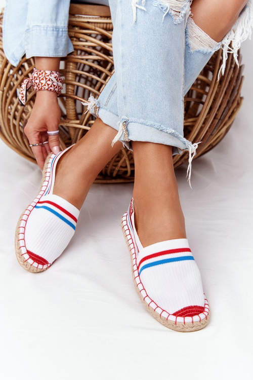 Espadrilky Na Pletené Podrážce Big Star HH274486 Bílé