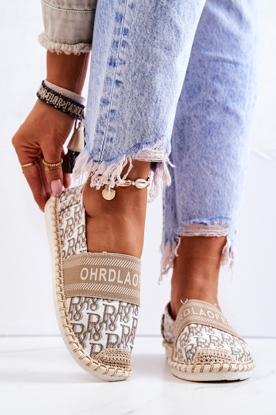 Klasické espadrilky béžove Warm Time
