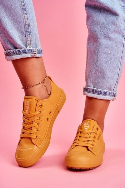 Dámske tenisky pre veľké hviezdy žlté FF274A086