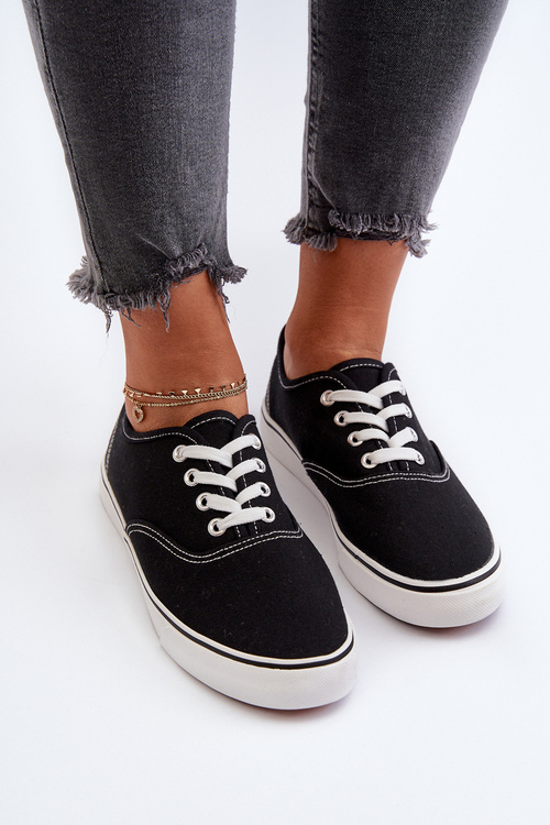 Dámske klasické čierne tenisky Olvali