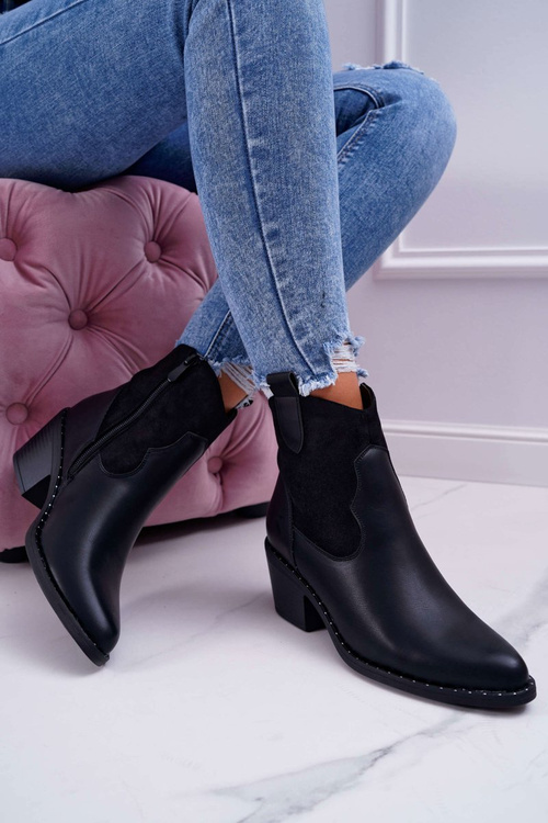 Dámske kovbojské topánky Black Barski 30-20