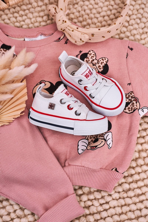 Detská klasická nízka veľká hviezda HH374193 Biele tenisky