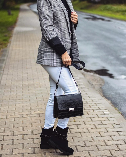 Lu Boo Black Dámske topánky zips rafell