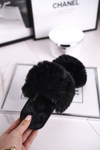 Dětské Pantofle s kožešinově černé Snow Ball