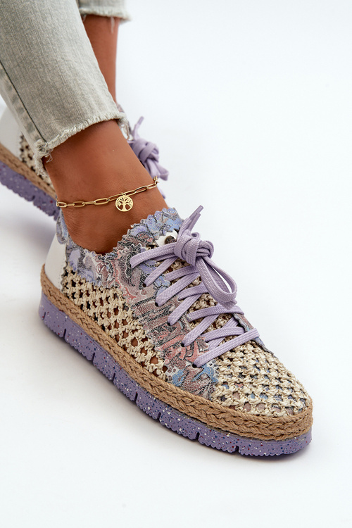 Dámske Kožené Poltopánky Maciejka 05897-05 Fialové