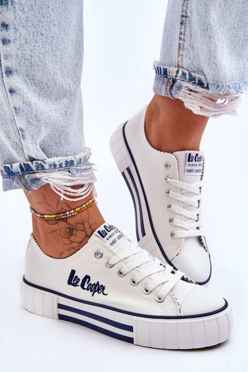 Dámske tenisky na platforme Lee Cooper LCW-23-31-1802L White