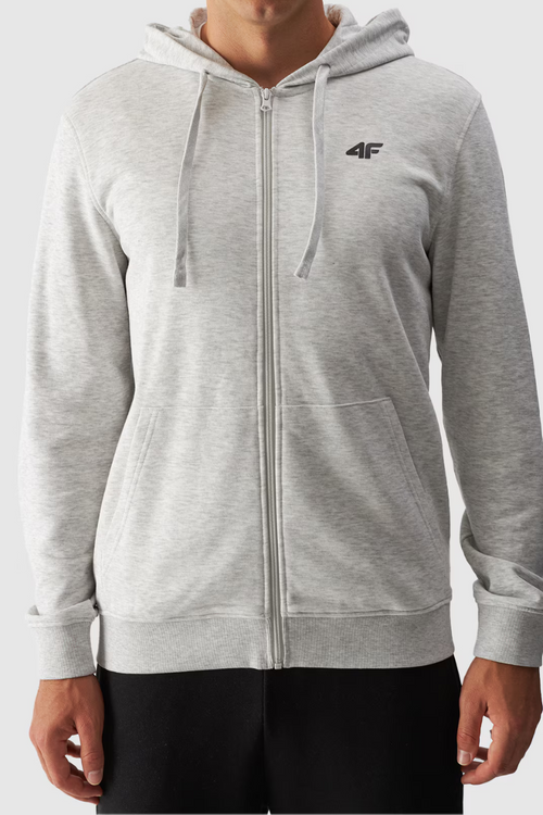 Pánska Mikina Na Zips S Kapucňou Šedá 4FWMM00TSWSM1466-27M