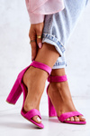 Semišové podpätky Jacqueline fuchsia