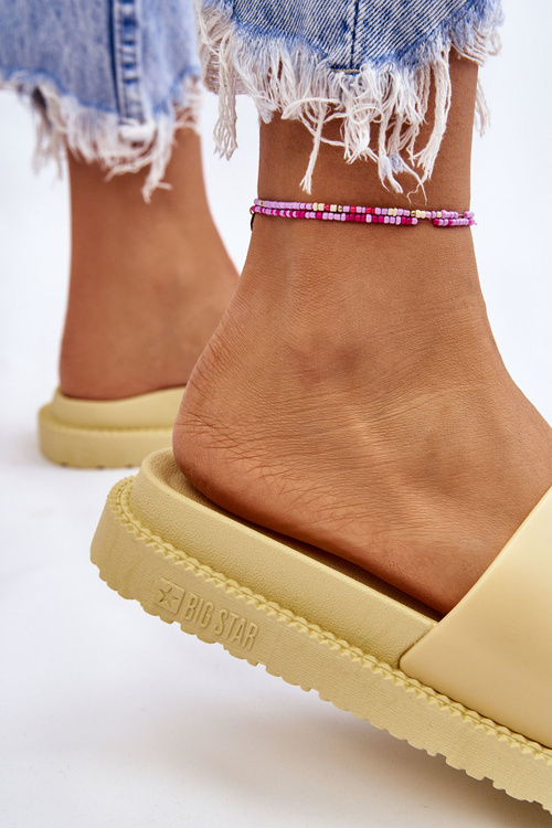 Dámské pantofle Big Star LL274427 Žluté