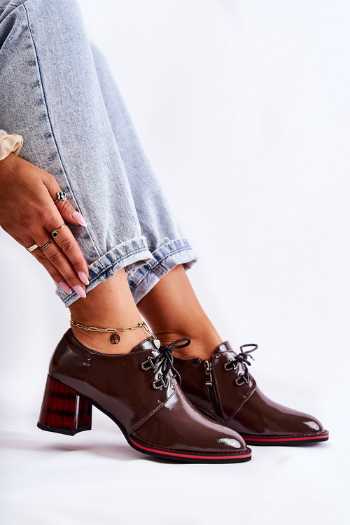 Boty na zip v barvě hnědo-červené Laurosa