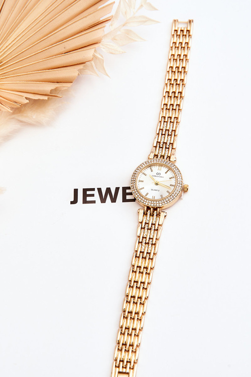 Oceľové dámske hodinky Giorgio a Dario Złoty